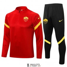 AS Roma Sweat Entrainement Red + Pantalon Black 2021/2022