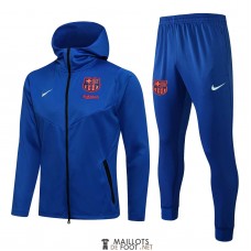 Barcelona Veste Capuche Blue + Pantalon Blue 2021/2022