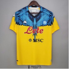 Maillot Napoli Kappa x Marcelo Burlon Yellow 2021/2022